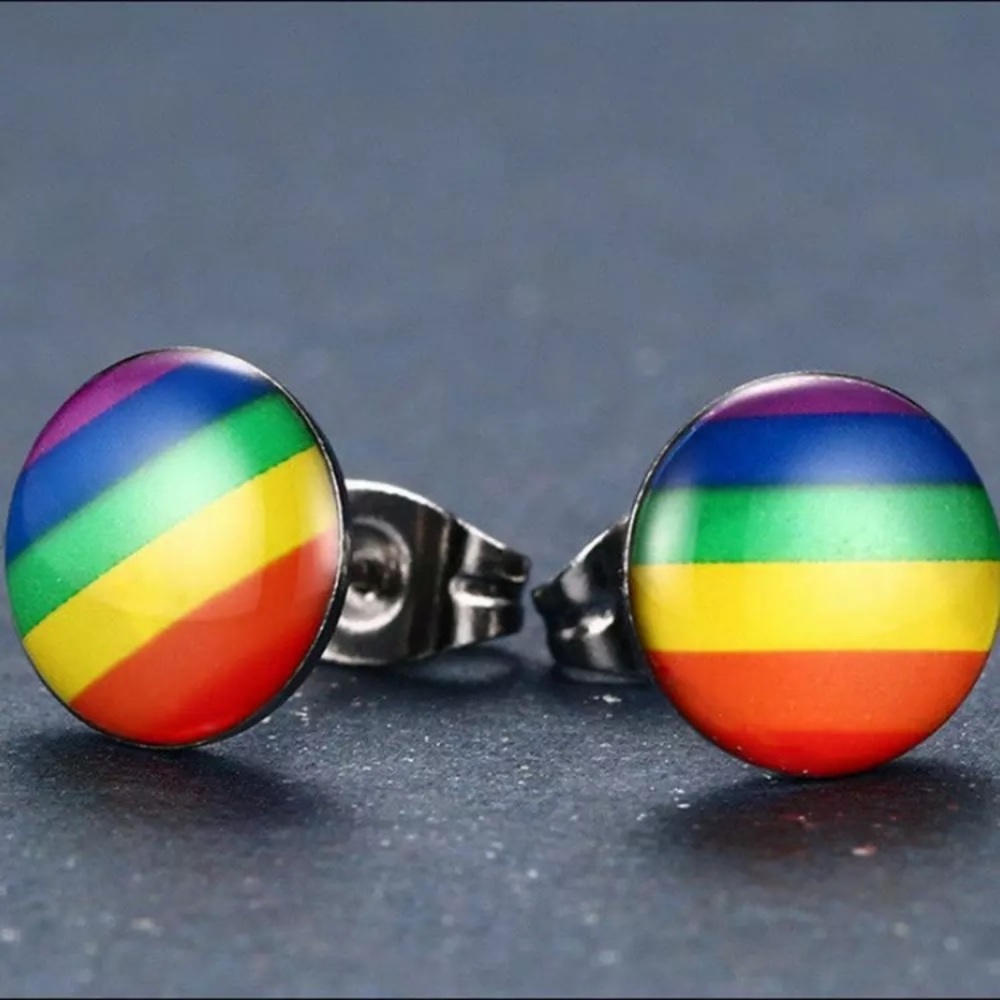 LGBTQ 🏳️🌈 Rainbow 🌈 Pride Post Earrings